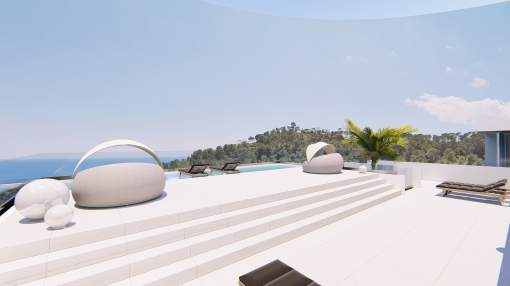 Luxury Villa under construction with extraordinary sea view for sale in Roca Llisa Luxury Villa under construction with extraordinary sea view for sale in Roca Llisa
